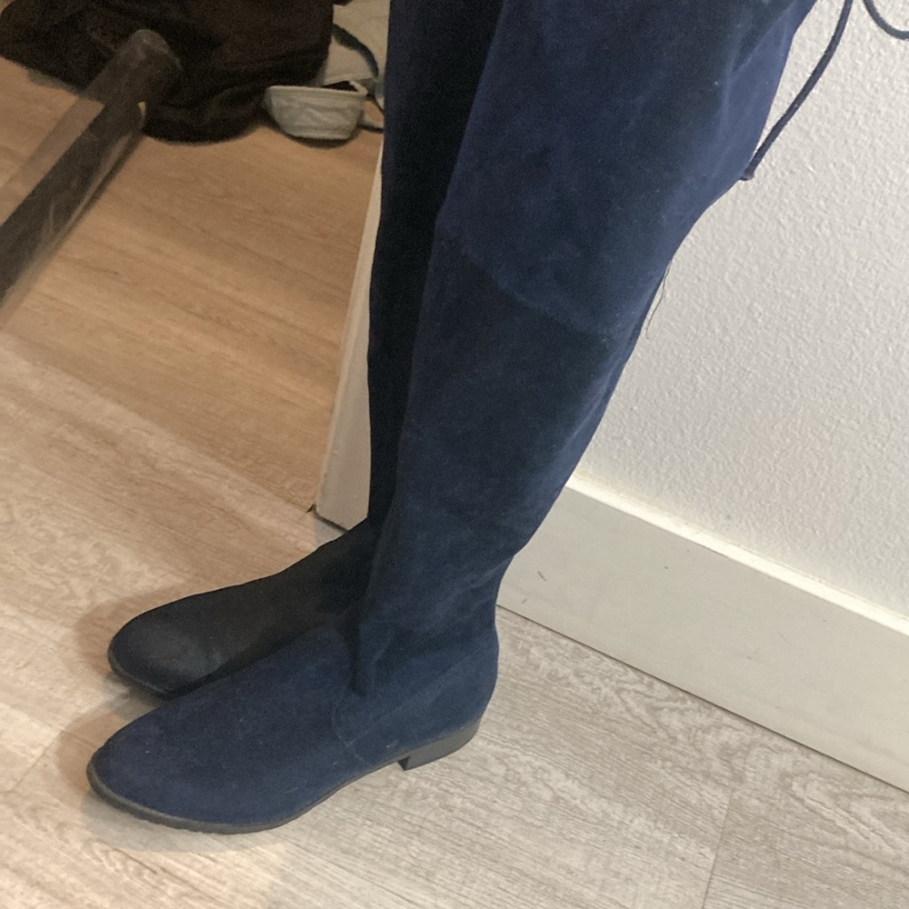 Unisa blue knee high boots
